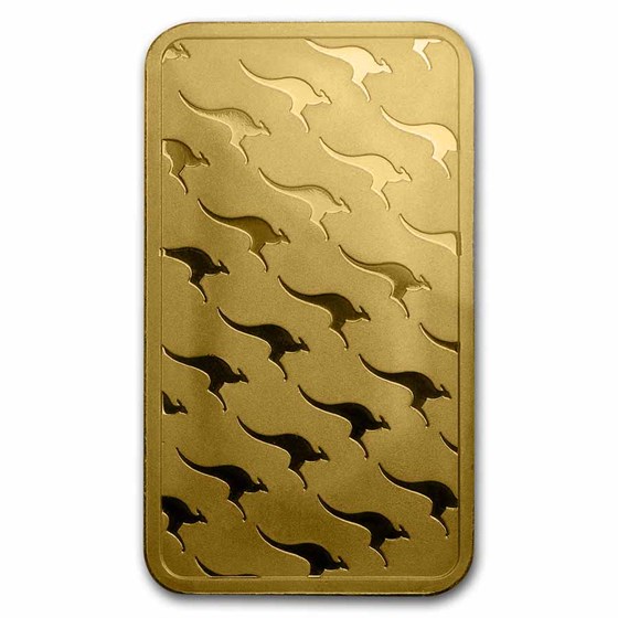 1 oz Gold Bar Perth Mint Swan .9999 Fine In Assay