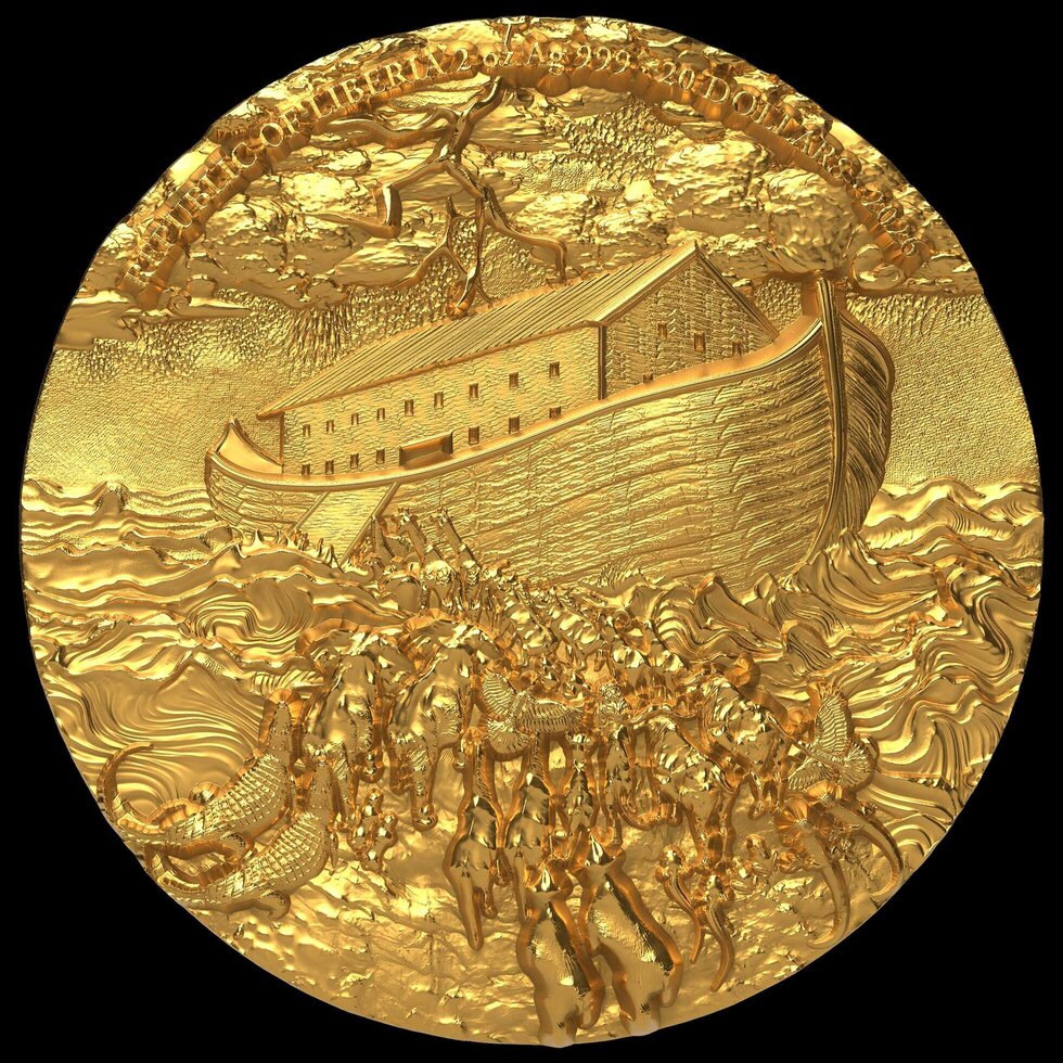 2026 Liberia Noah’s Ark Blind Box 2 oz .999 Silver Collectible Coin | 999 Minted