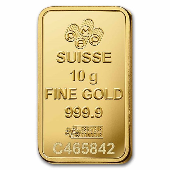10 Gram Gold Bar PAMP Lady Fortuna Veriscan .9999 Fine In Assay