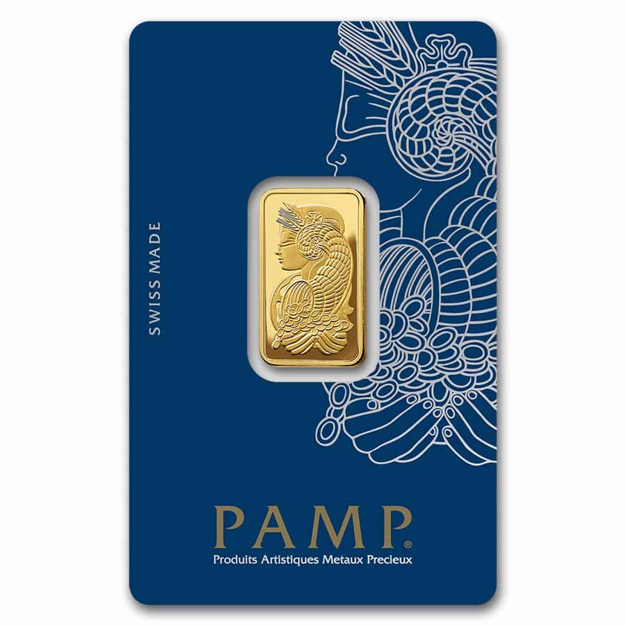 10 Gram Gold Bar PAMP Lady Fortuna Veriscan .9999 Fine In Assay