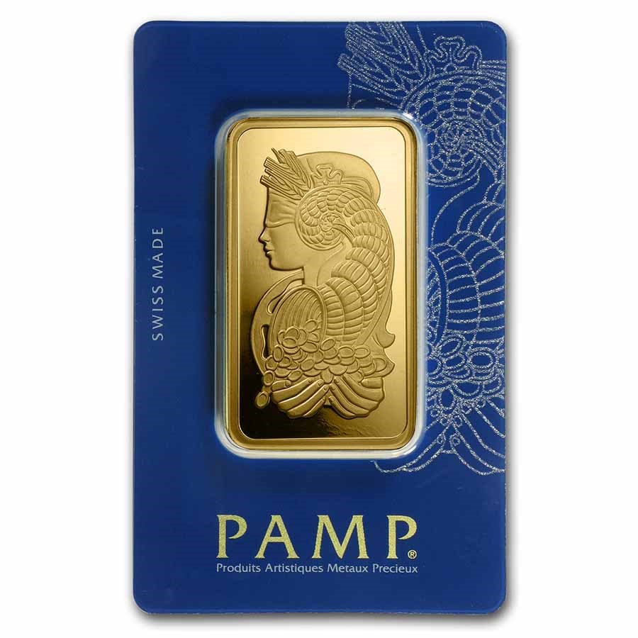 100 Gram Gold Bar PAMP Lady Fortuna Veriscan .9999 Fine In Assay 3.215 Oz
