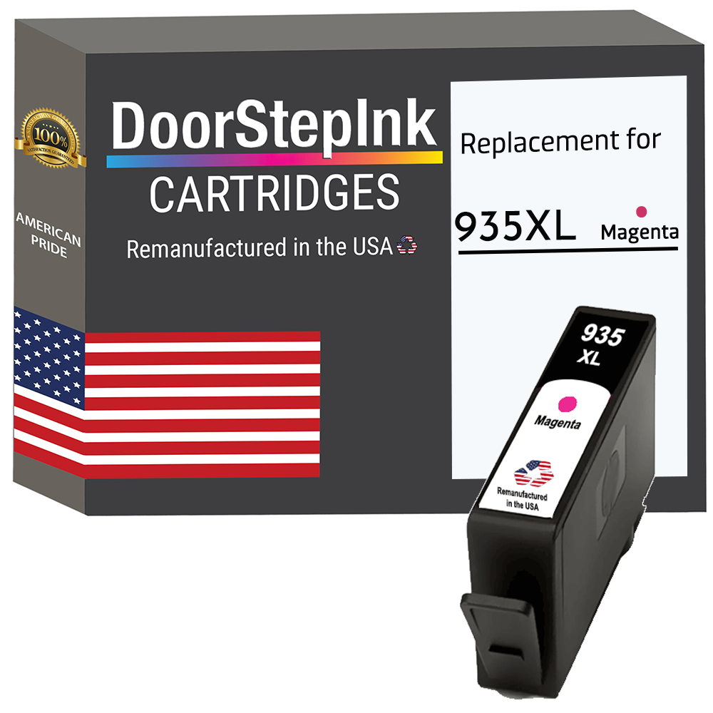 DoorStepInk Brand for HP 935XL (C2P25AN) Magenta Remanufactured in the USA Ink Cartridges, C2P25AN