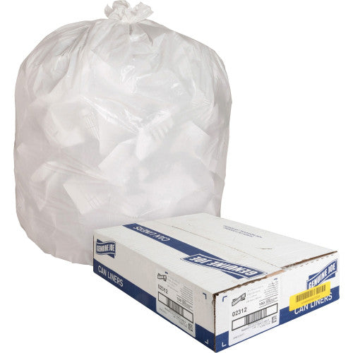 Heavy-Duty Tall Kitchen Trash Bags Small Size - 13 gal Capacity - 31" Length x 24" Width x 0.85 mil (22 Micron) Thickness - Low Density - White - Kitchen - Recycled - 150/Box - 1 / Carton (GJO02312)