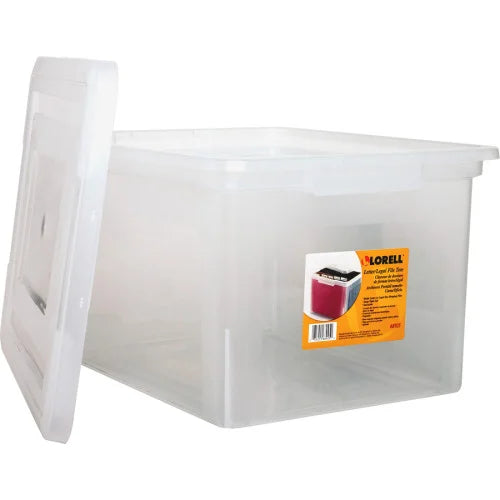 Stacking File Box External Dimensions: 14.2" Width x 18" Depth x 10.8" Height - Media Size Supported: Letter, Legal - Interlocking Closure - Stackable - Plastic - Clear - For File - 1 Each (LLR68925)