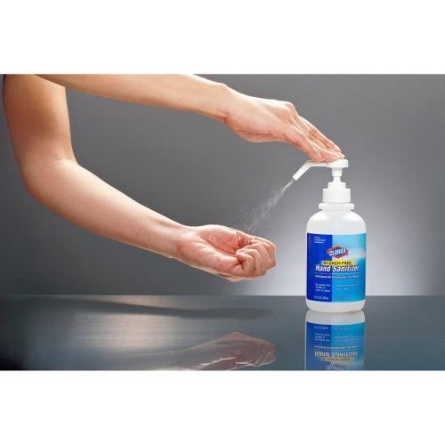 Clorox Commercial Solutions Hand Sanitizer 16.91 fl oz - Pump Bottle Dispenser - Kill Germs - Hand - Moisturizing - Clear - Non-sticky, Non-greasy - 12 / Carton (02176CT)