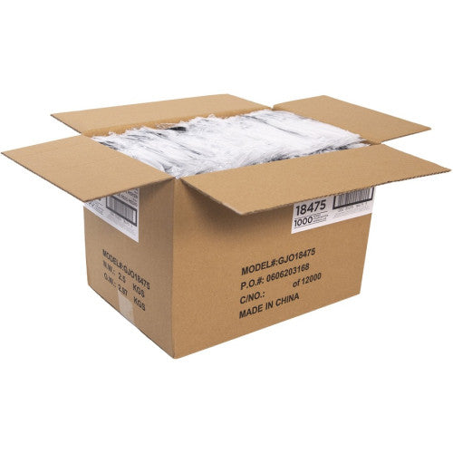 Genuine Joe Medium-weight Individually Wrapped Forks Fork - Breakroom - Disposable - Black - 1000 / Carton (GJO18475)