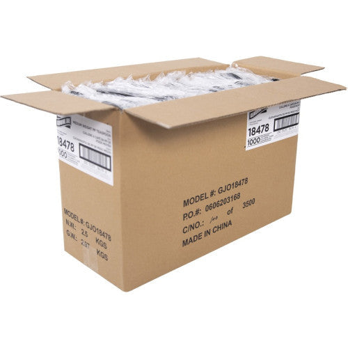 Genuine Joe Medium-weight Individually Wrapped Teaspoons Teaspoon - Breakroom - Disposable - Black - 1000 / Carton (GJO18478)