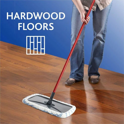 O-Cedar Hardwood Floor 'N More Microfiber Mop MicroFiber Head - Reusable, Scrubber Strip, Machine Washable - Multi - 1 Each (168120)