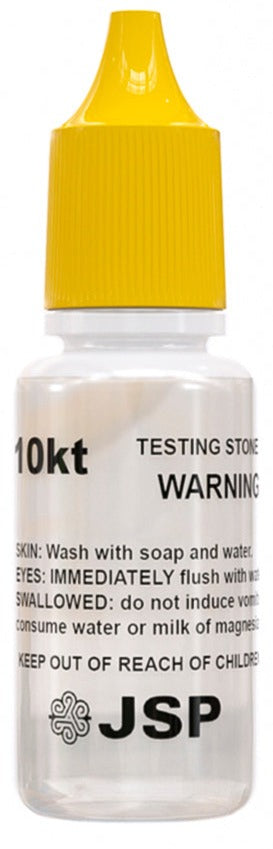 JSP Gold Jewelry Testing Acid 10k 14k 18k 22k 24k Kit + GTE Scratch Test Stone