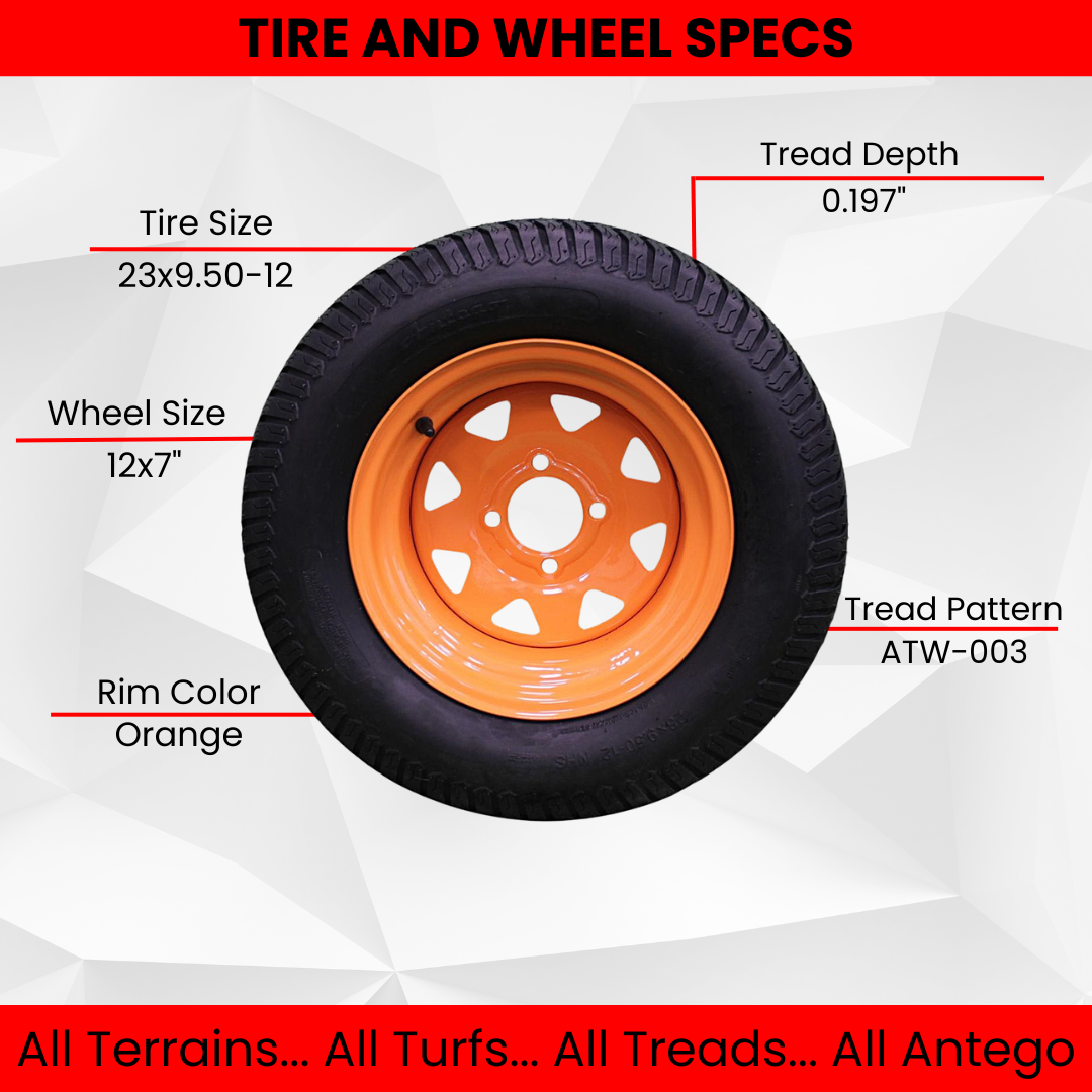 23x9.50-12 Scag Cougar Tiger Cub 48” Tire/Wheel Assemblies - Replaces 482044 481659 (Qty: 1) ATW-003