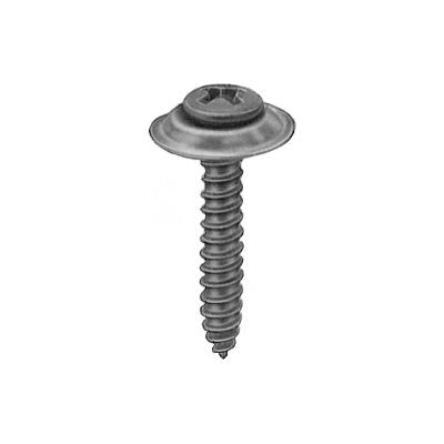 #8 x 1in #6 Head Phillips Oval Sems Tapping Screw Black Phosphate