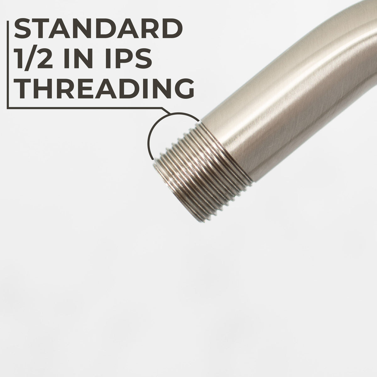 12 in. L-Shaped Shower Head Extension Arm (Brushed Nickel Finish)