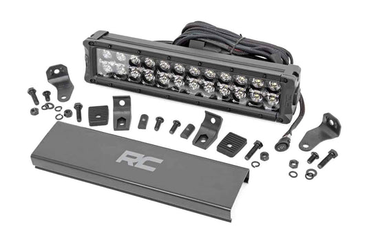 12-Inch Cree LED Light Bar - (Dual Row | Black Series w/ White DRL)