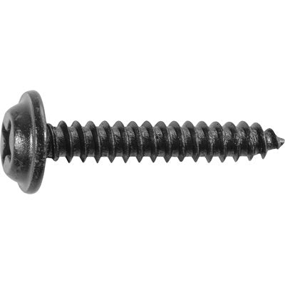 #8 x 1in Phillips Flat Top Washer Tapping Screw Black E-Coat