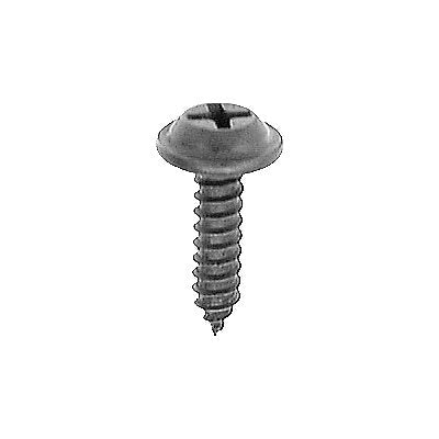 #10 x 3/4in Phillips Flat Top Washer Tapping Screw Black E-Coat