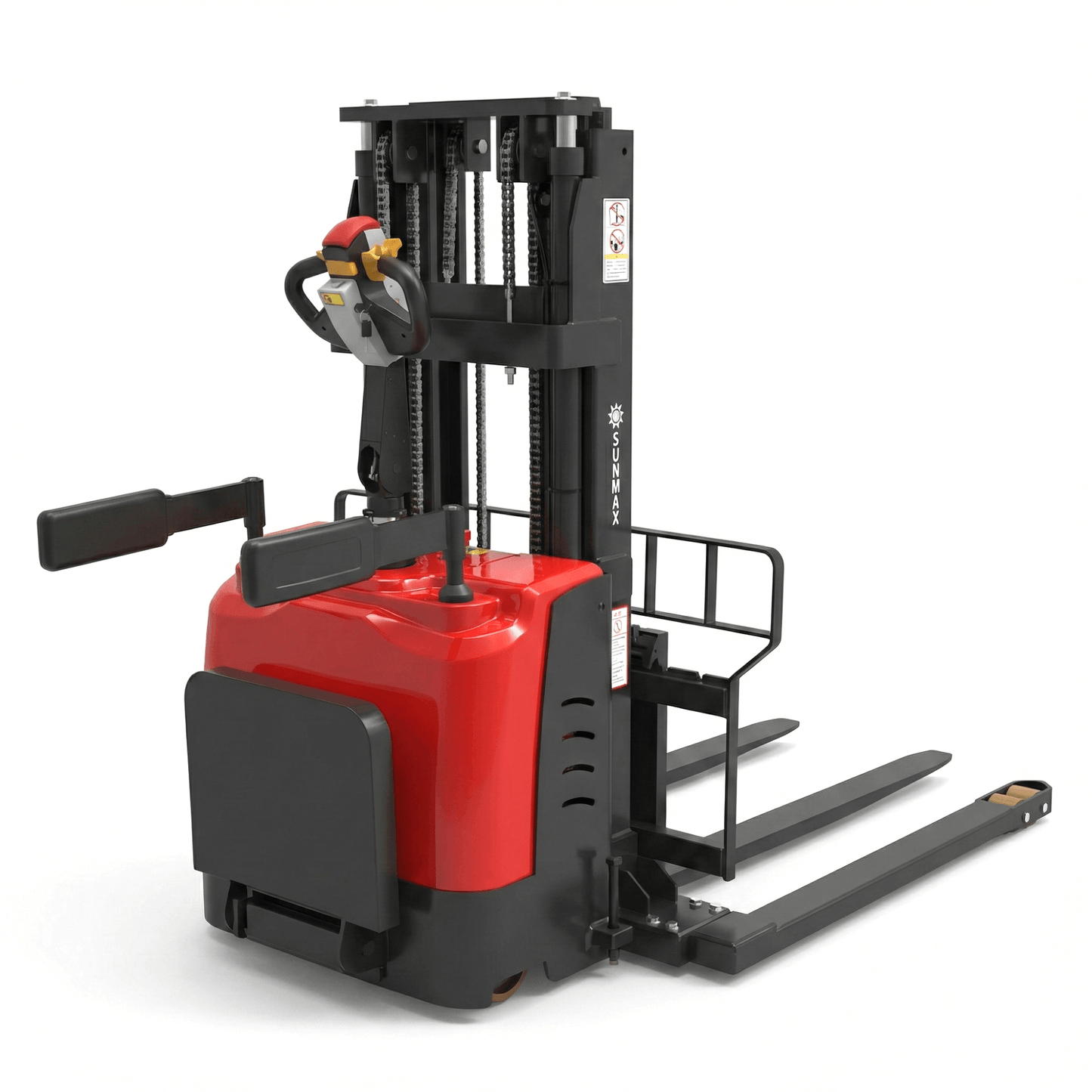 PS3300FEAS-3M Full-Electric Straddle Pallet Stacker – 3,300 lb Capacity, 118" Lift, Adjustable Legs