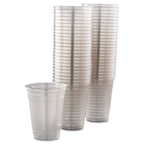 SOLO Ultra Clear PET Cups, 16 oz, Squat, 50/Bag, 20 Bags/Carton (TP16DCT)