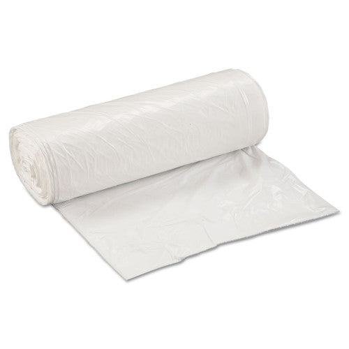 Boardwalk Low-Density Waste Can Liners, 30 gal, 0.6 mil, 30" x 36", White, Perforated Roll, 25 Bags/Roll, 8 Rolls/Carton (BWK3036EXH)