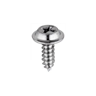 #8 x 1/2in Phillips Flat Top Washer Head Tapping Screw Zinc