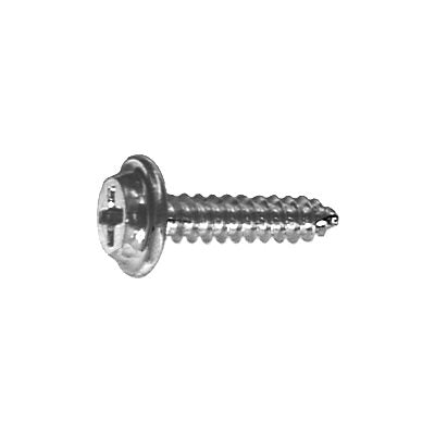 #8 x 1in Phillips Flat Top Washer Head Tapping Screw Zinc