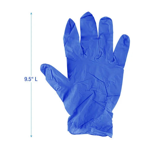 Boardwalk® Disposable Nitrile Gloves, Large, Blue, 4 mil, 100/Box (BWK380LBXA)
