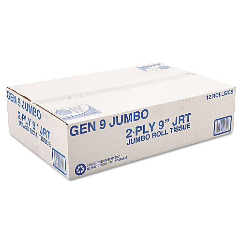 GEN® Jumbo Jr. Toilet Paper Rolls, 2-Ply, 700-ft., 12 Rolls (GEN9JUMBOB)