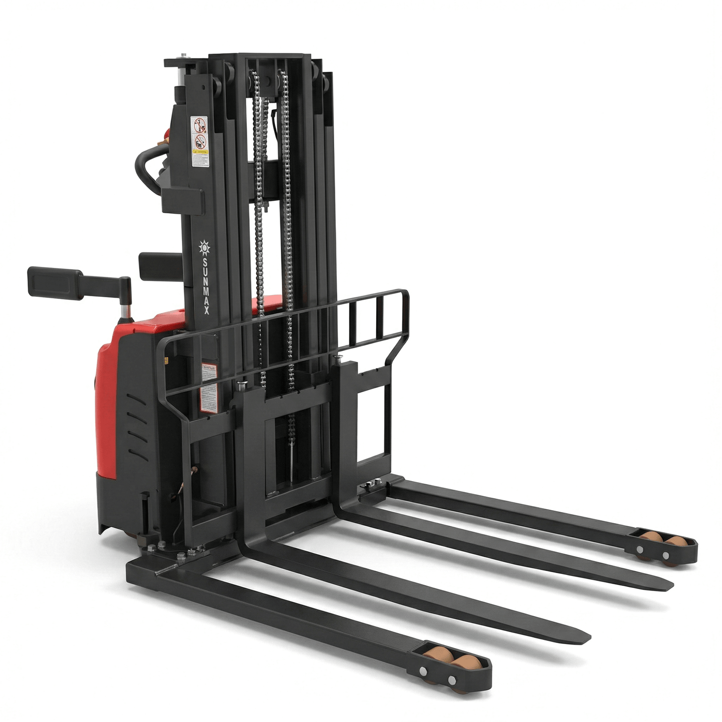 PS3300FEAS-3M Full-Electric Straddle Pallet Stacker – 3,300 lb Capacity, 118" Lift, Adjustable Legs