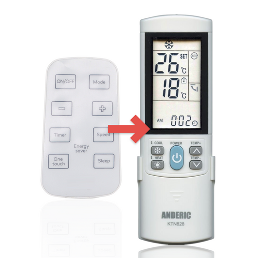 Anderic Substitute for Arctic King / Midea RG15B1/E Window Air Conditioner Remote Control - 17317000A52528 [KTN828]