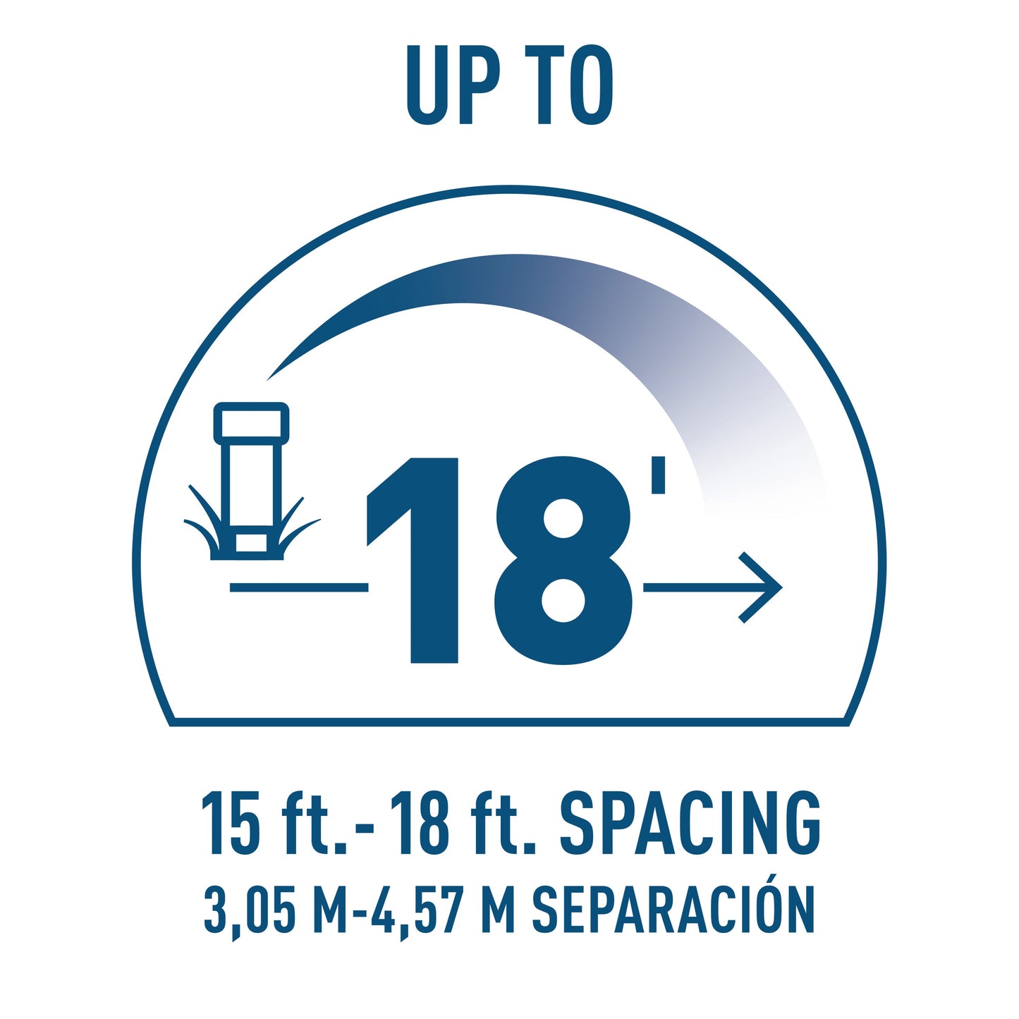 18-ft. Adjustable Pattern Spray Sprinkler Nozzle 53585