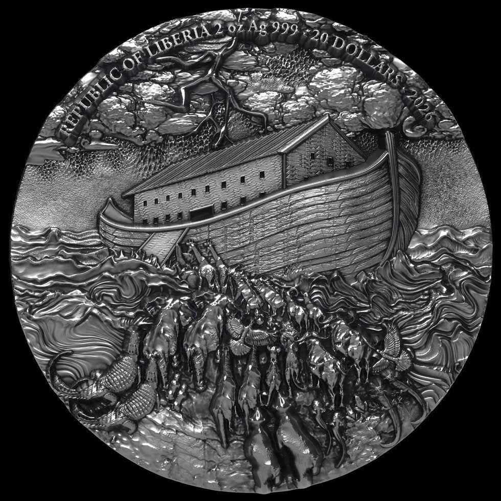 2026 Liberia Noah’s Ark Blind Box 2 oz .999 Silver Collectible Coin | 999 Minted