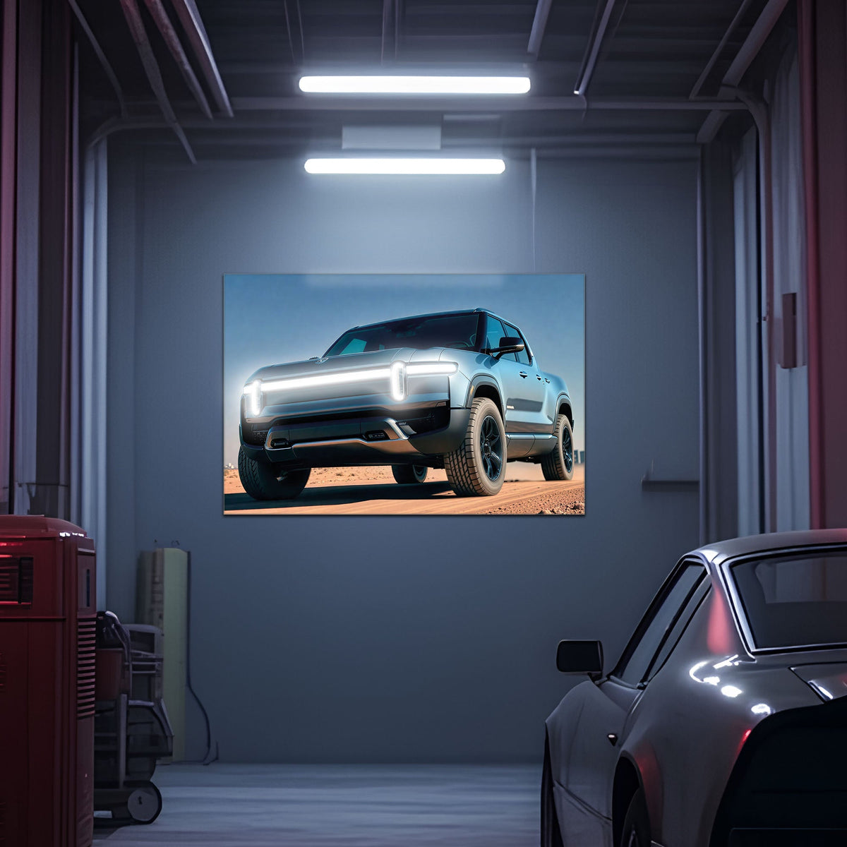 Car Neon LED Wall Art Sign with UV-Printed Acrylic and Integrated Lighting Design