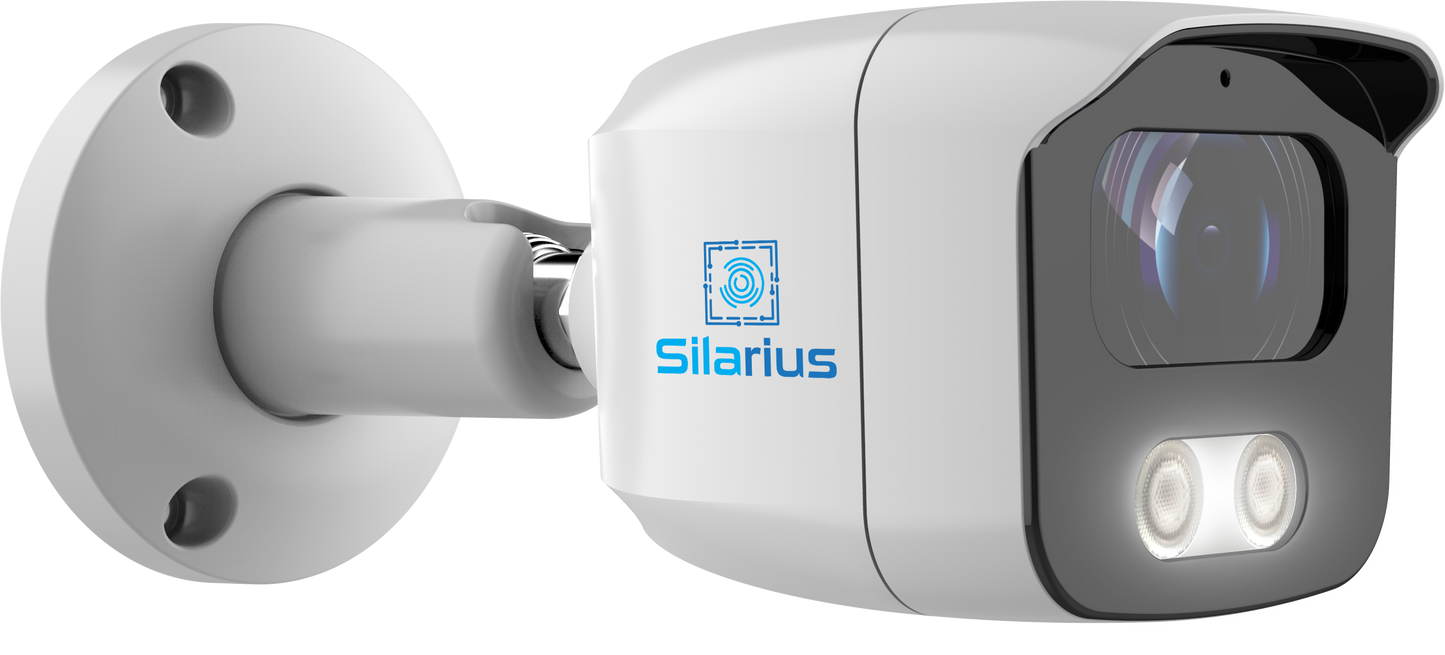 Silarius Pro Series SIL-SB8MP28AU 8MP 4K Mini Bullet Camera w/ 2.8mm lens and built-in Audio (NDAA Compliant)