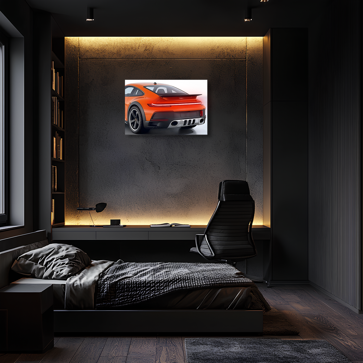 Neon LED Car Wall Sign Modern Automotive Art Garage Decor for Man Cave and Living Room
