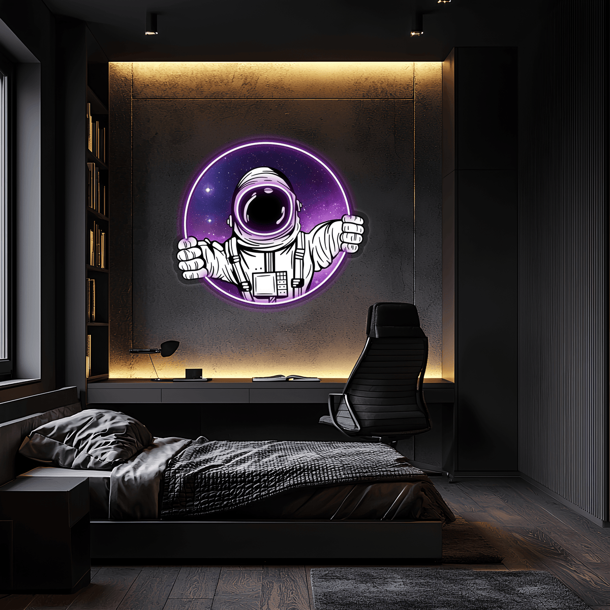 Hand-Crafted Astronaut Neon Sign UV Print LED - Modern Wall Art