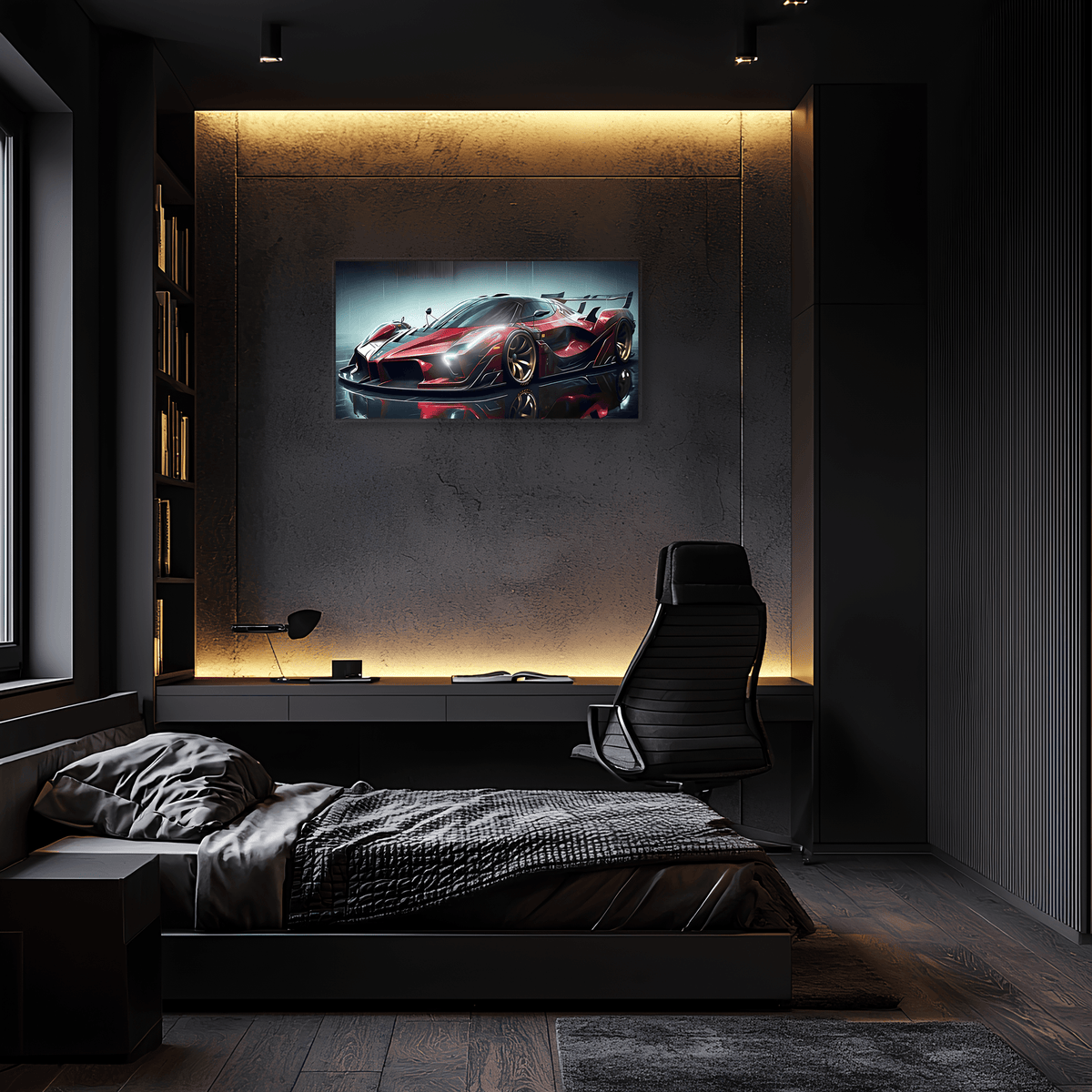Car Neon LED Wall Art Sign - Modern Automotive Wall Decor Design
