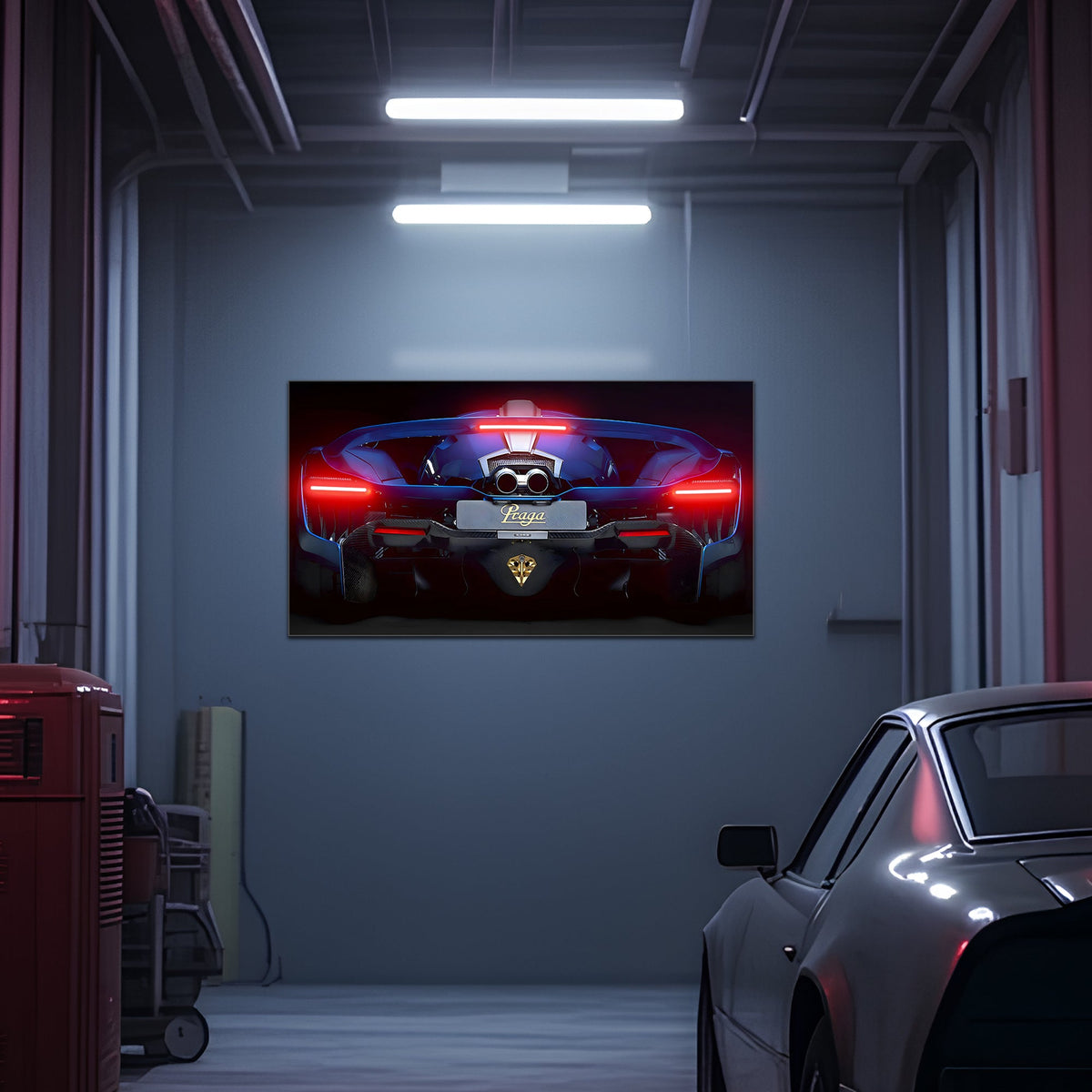 Neon LED Lighted Car Wall Art Sign For Automotive Garage Enthusiasts - Home Decor