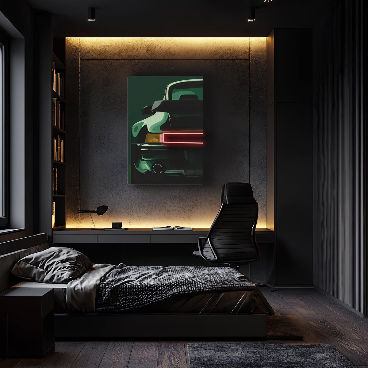 Car Neon LED Wall Art Illuminated Sign - Modern Acrylic Automotive Garage Decor