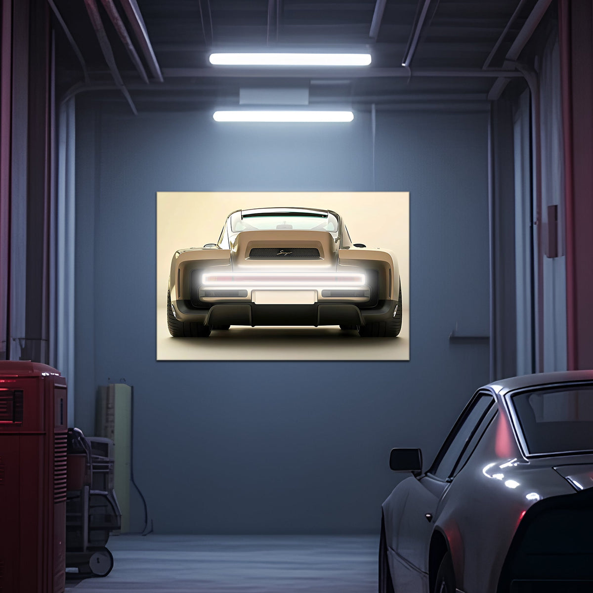 Car LED Neon Wall Garage Sign - Premium UV Printed Acrylic Automotive Wall Decor