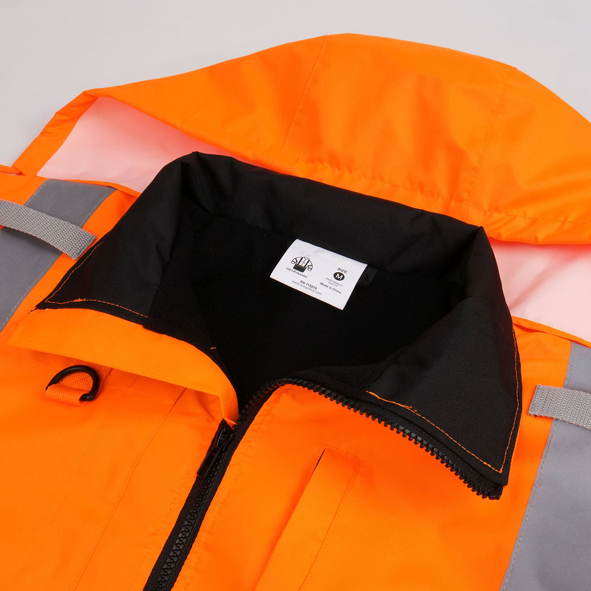 Hi-Vis Class 3 Zip-Up Jacket with Hood