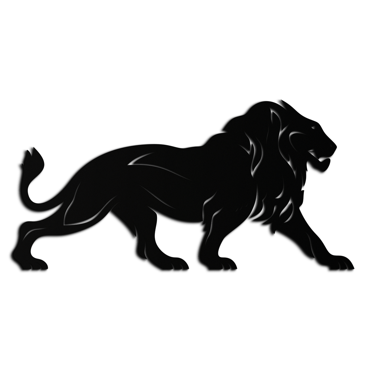 Steel Lion Metal Wall Art - Minimalist Modern Contemporary Design