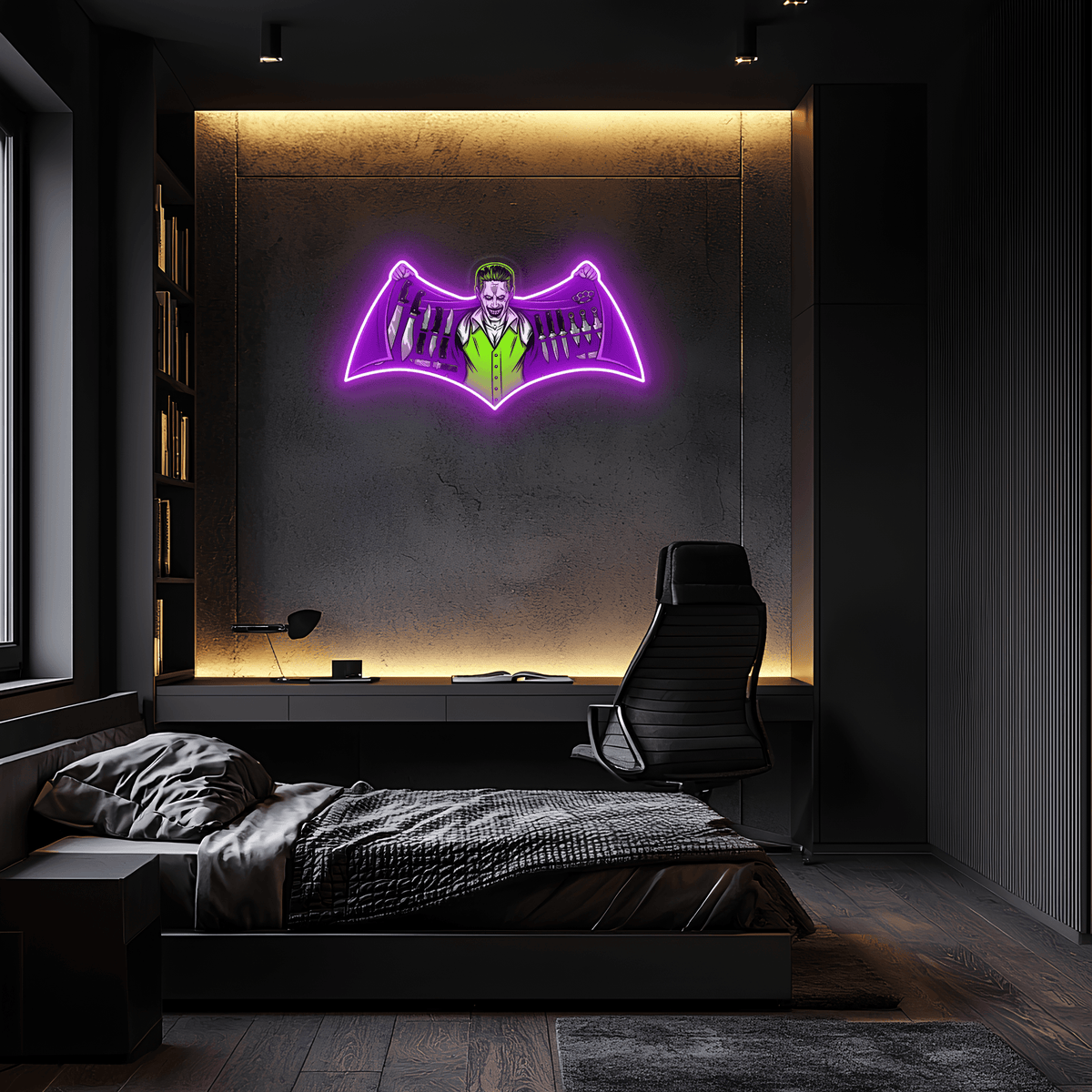 Joker Hand Crafted Custom UV Print LED Neon Sign Perfect For Game Rooms Wall Decor