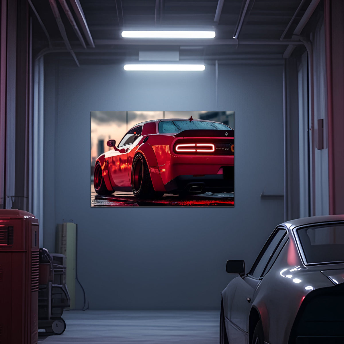 Neon LED Car Wall Art Sign - Hand Crafted UV Printed Illuminated