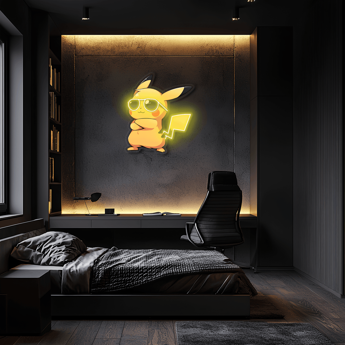 LED Neon Sign - Pikachu Pokemon Anime UV Print Wall Decoration