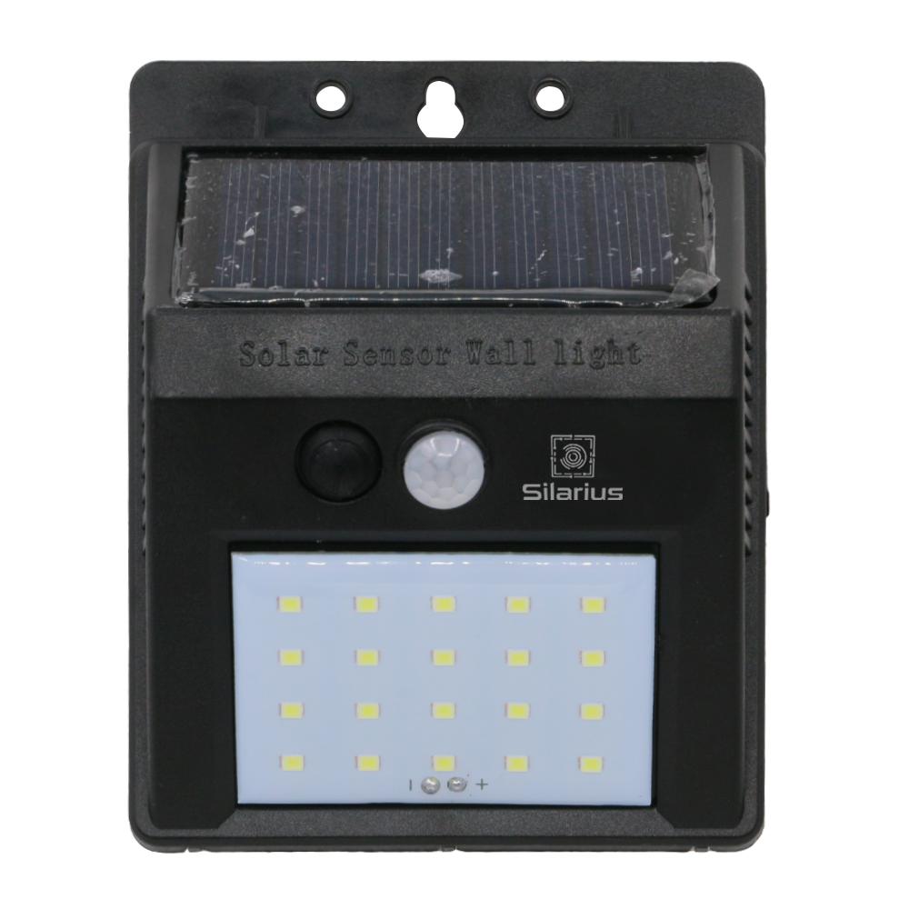 Silarius SIL-SOLARMOTION55 IP65 Solar PIR Motion detect light w Solar panel: 5.5V 100ma 0.55W