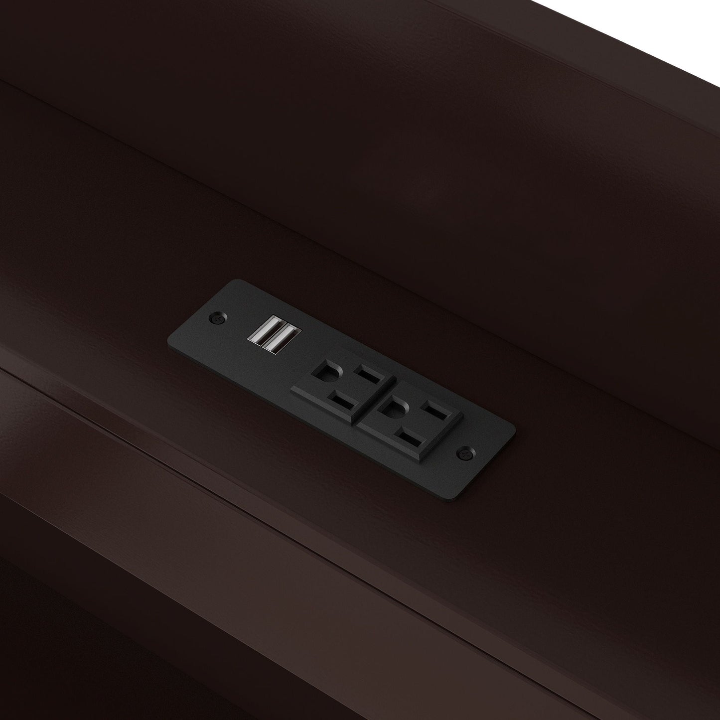 Platform Bed With LED Headboard, Charging Station, Trundle And 2 Drawers