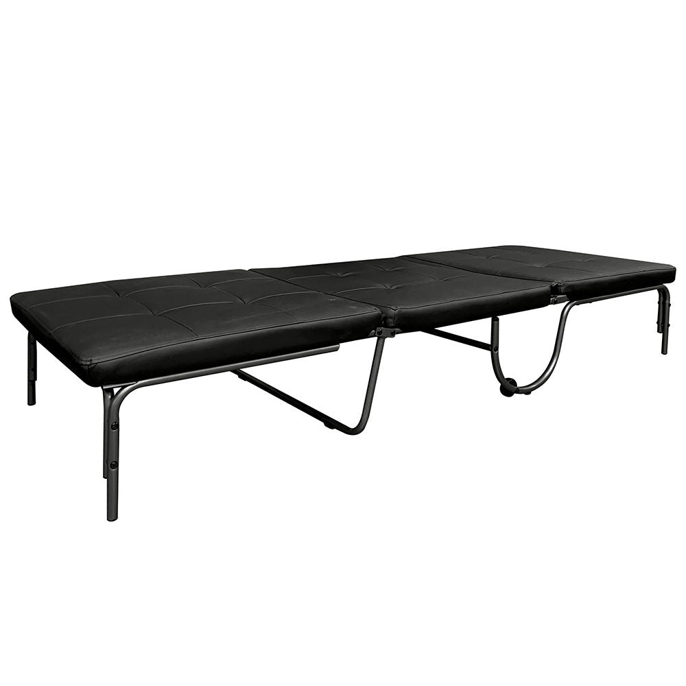Senon - Adjustable Chair Futon - Silver & Black