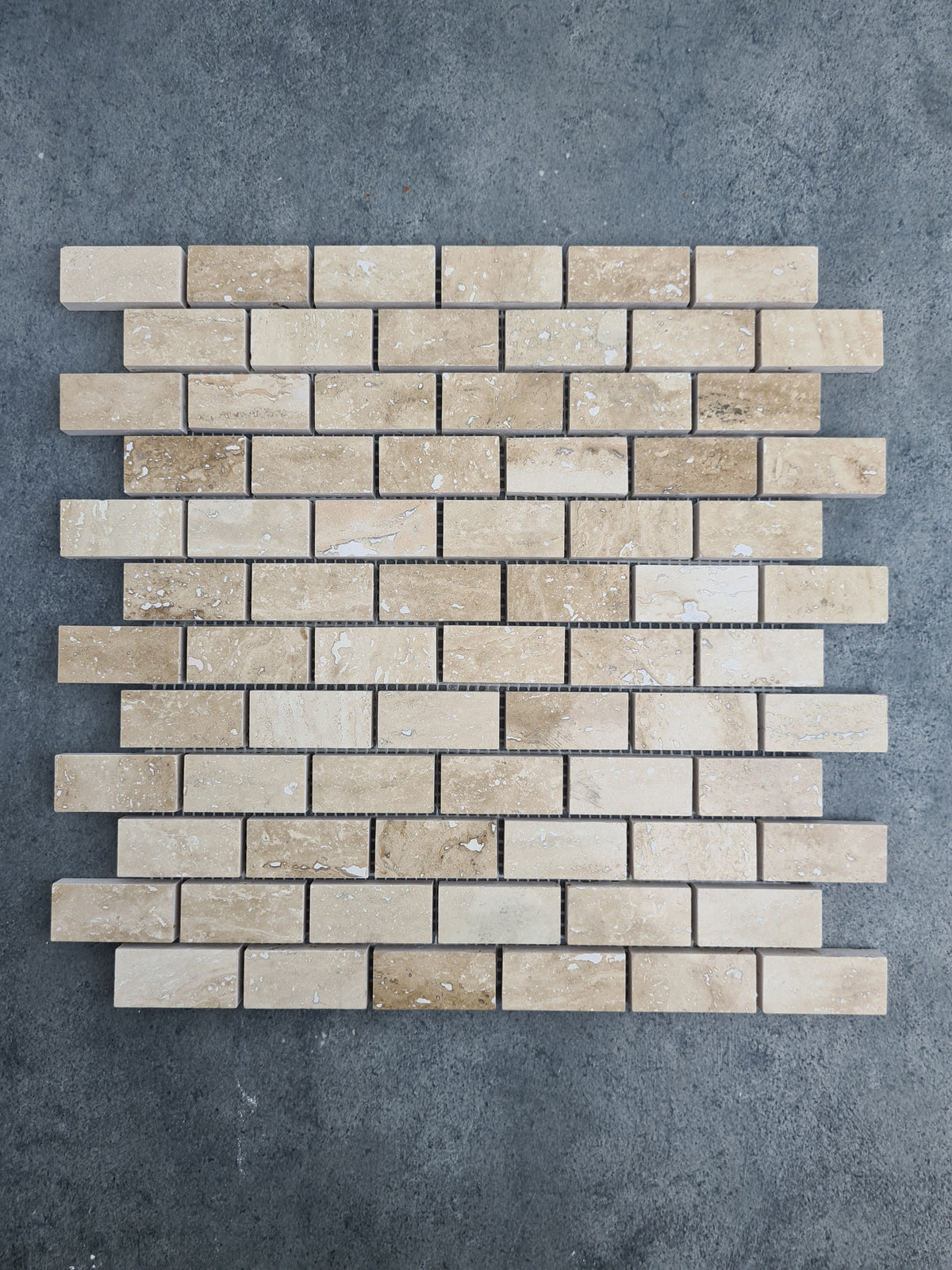 Patara 12" x 12" Honed Travertine Mesh-Mounted Mosaic Tile