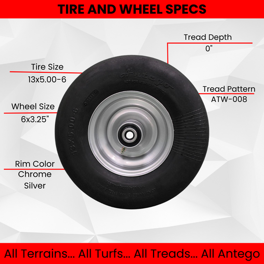 13x5.00-6 Hustler Flat Free Assembly, replaces 605038 fits Fastrak & Raptor SD 36”, 42”, 48” (Qty: 1)