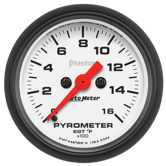 2-1/16" Pyrometer Gauge Kit, 0-1600 °F, Stepper motor, phantom