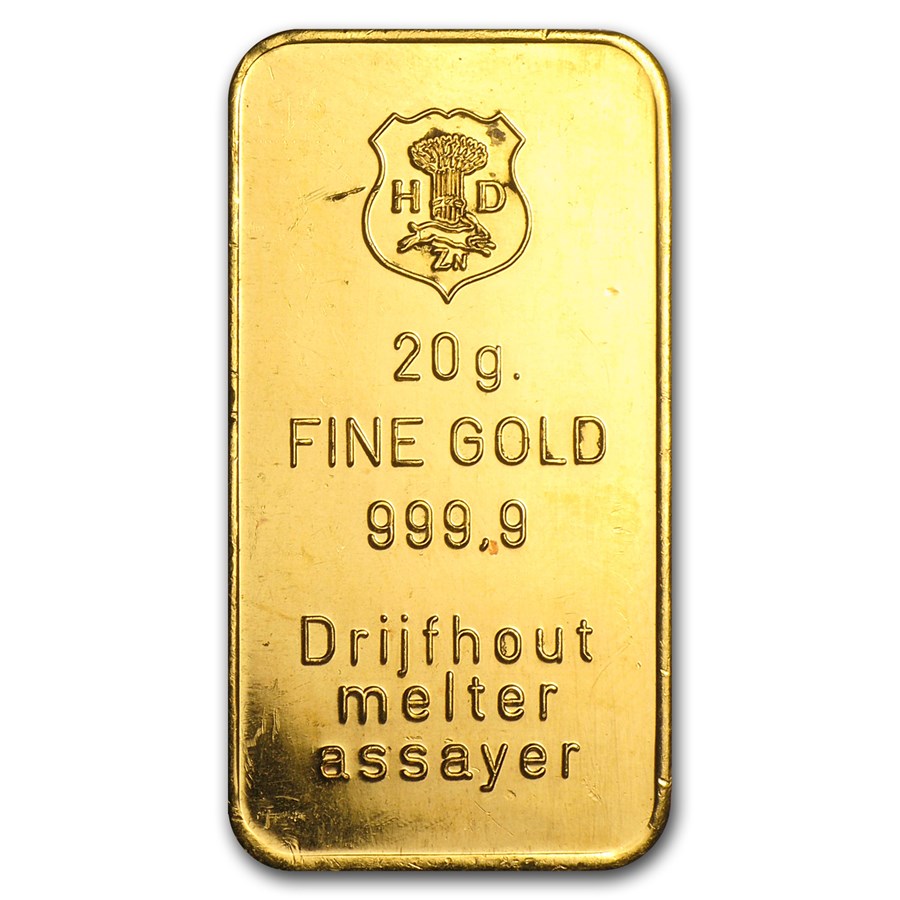 20 Gram Gold Bar Secondary Market .999 Fine 0.643 Oz